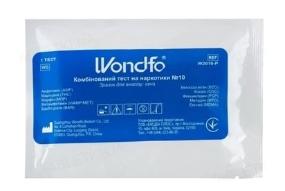 Тест комбінований на наркотики Вондфо (Wondfo)  10 штук W2010-P